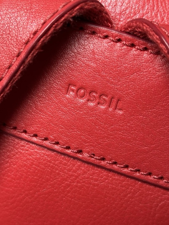 Fossil red backpack red cow hide leather medium main image 5
